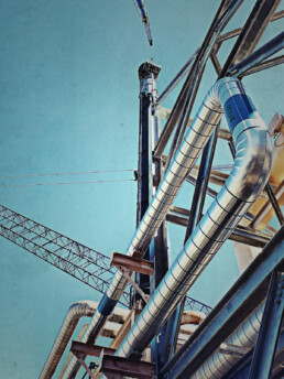 FCC Project, Piping on open air tower
