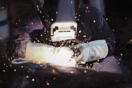 Arc welding with protective gear