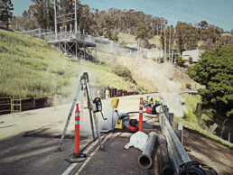 Construction site for storm drain
